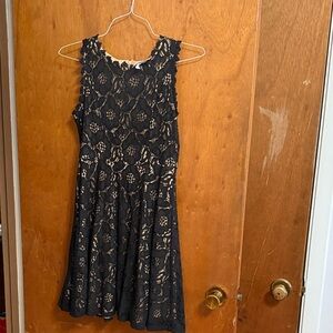 Rare Editions Black Lace Kids Dress